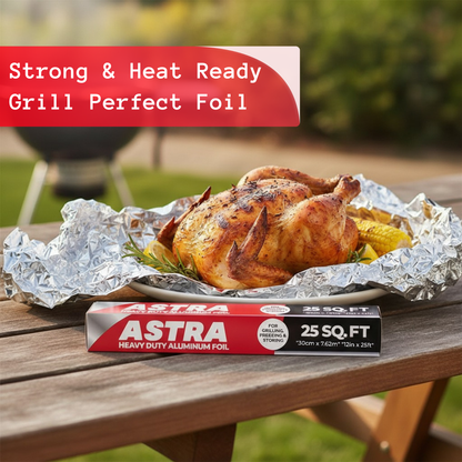 ASTRA Heavy Duty Aluminum Foil 25 SQ FT – Box of 24 Pieces.