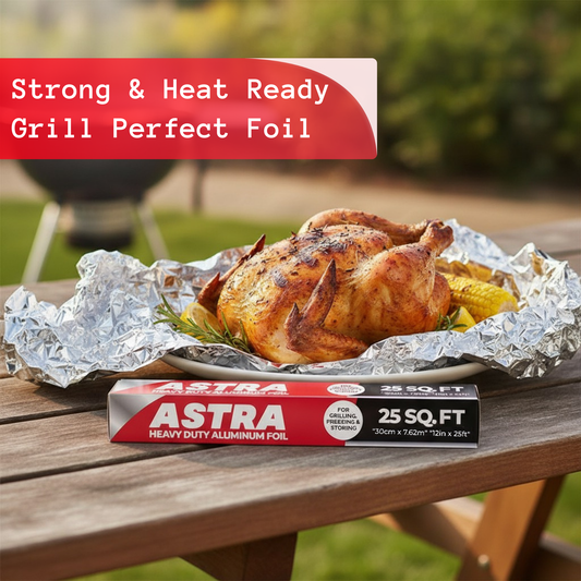 ASTRA Heavy Duty Aluminum Foil 25 SQ FT – Box of 24 Pieces.